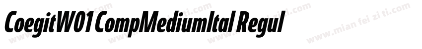 CoegitW01 CompMediumItal Regular字体转换